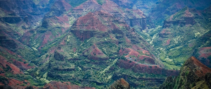 Vue sur le Waimea Canyon à Kauai