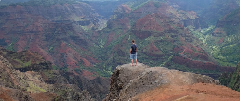 Point de vue sur le Waimea Canyon à Kauai