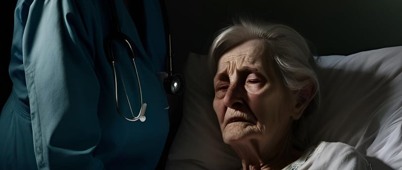 a nurse and a nurse in a hospital bed