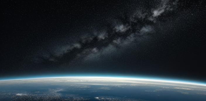 the earth's atmosphere is shown here