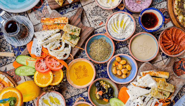 a bunch of healthy food