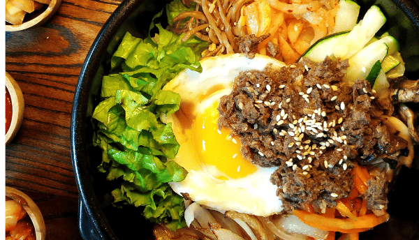 healthy meal bowl on the table 