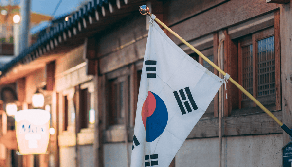 a Korean flag