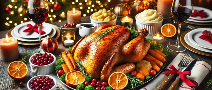 turkey on the dinner table