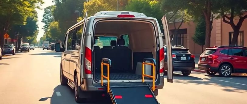 Furgoneta con elevador para silla de ruedas