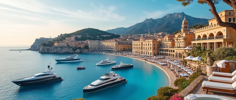 a boat in the water near a beach in Menton