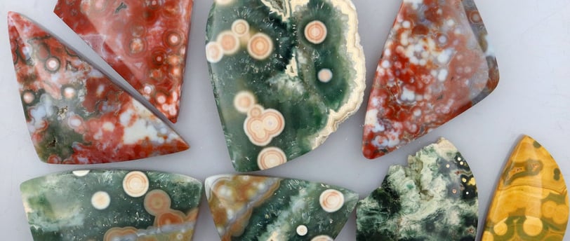 Ocean Jasper cabochons from collectors materials