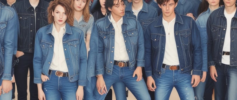 blue denim jeans and brown leather shoes