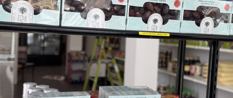 Interior of our store showcasing premium Moroccan Medjool dates.