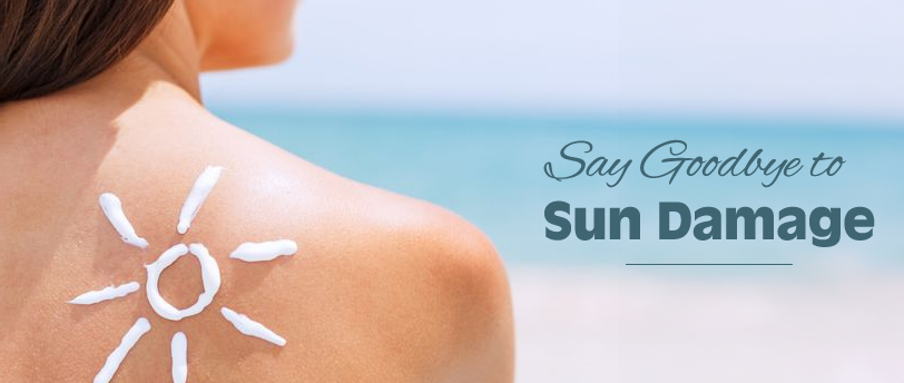a woman with sunburns on her back and sunburns on her back