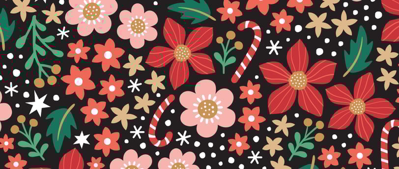 Christmas flower pattern