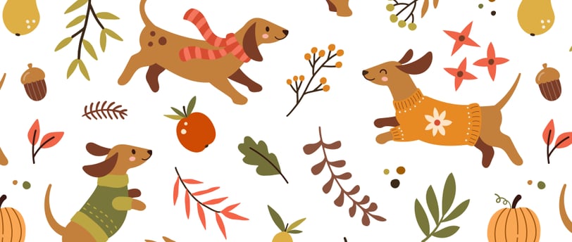 cute dogs pattern design