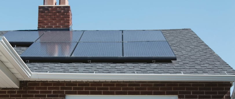 Solar Panels On Roof Of House