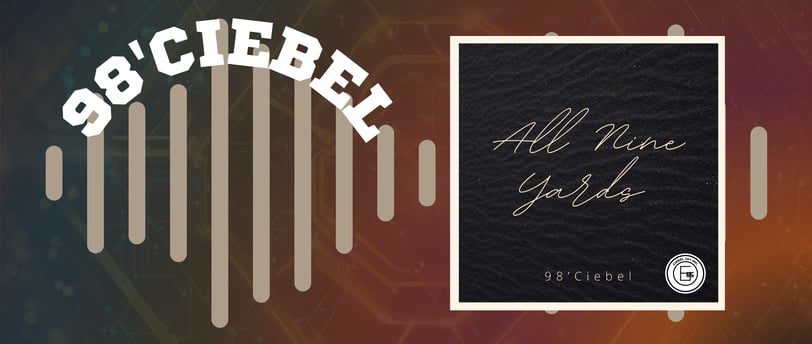 Album cover for 98’Ciebel’s All Nine Yards EP Gradient color blend inspired 