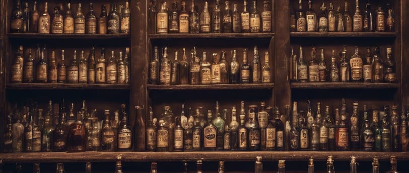 old western american back bar from the 1800s