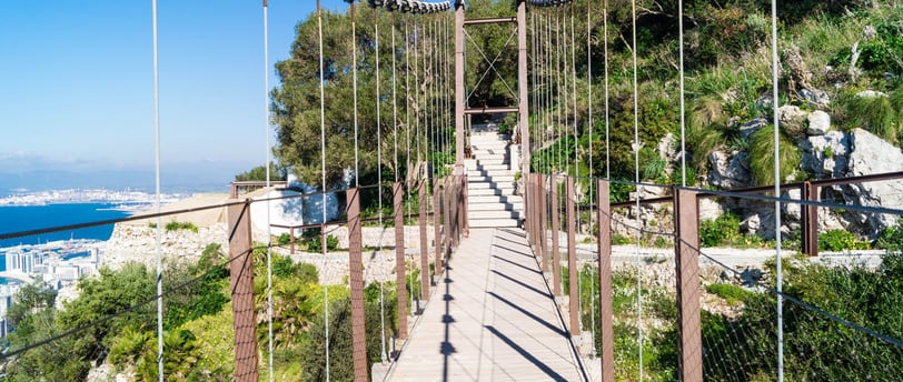 foto da ponte suspensa Windsor em Gubraltar