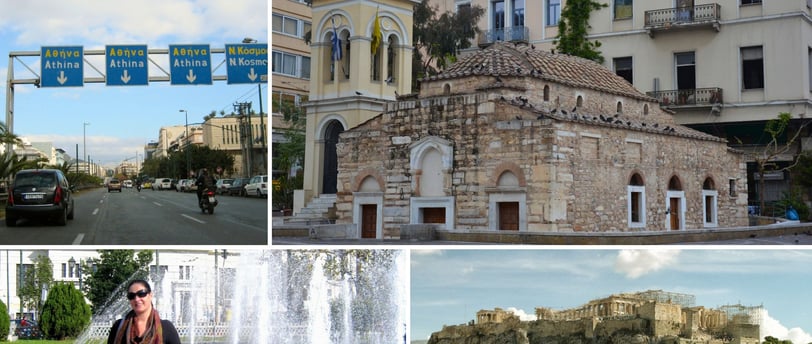 Foto da autora a caminho de Atenas.