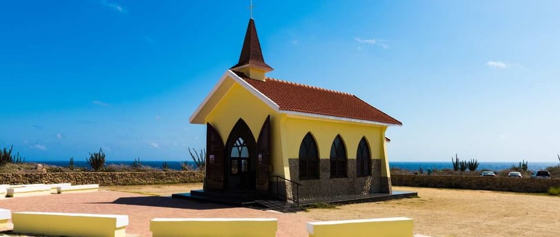 Foto do Alto vista capela em Aruba.