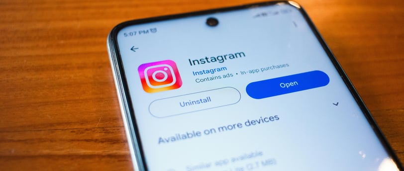 a phone screen showing instagram