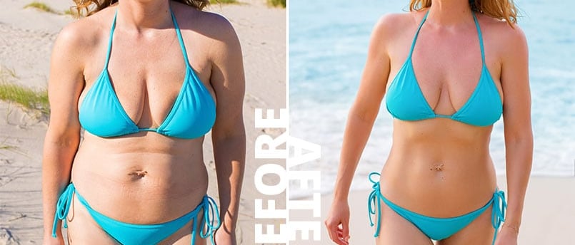 a woman in a bikini top and a bikini top