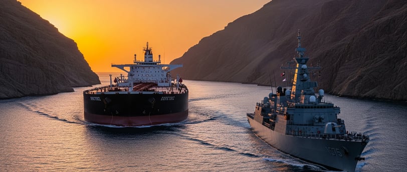 Navios navegando em aguas estreitas
