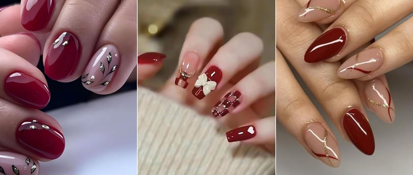 21 Ideas de diseños de uñas rojas sencillas y bonitas