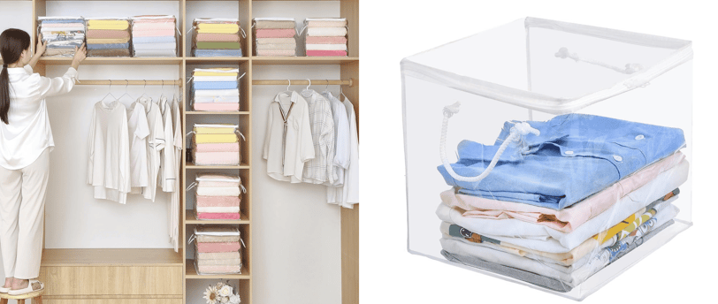 Organizadores transparentes para closet