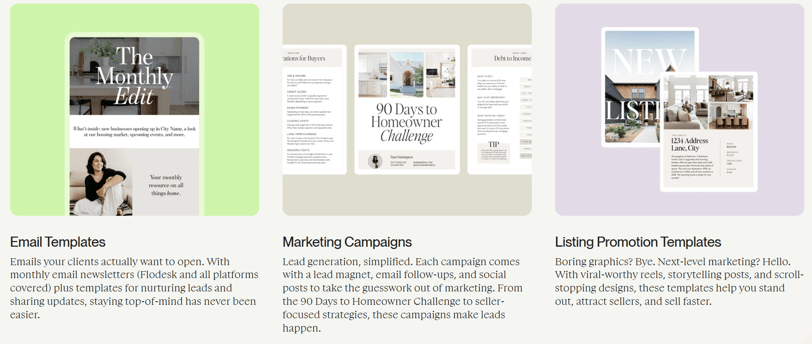 Coffee and Contracts a website page with a bunch of different types of email