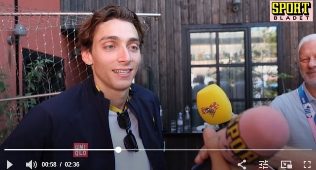 Seiväshyppääjä Armand Duplantis haastattelu