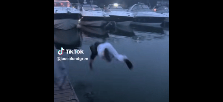 Joni Stagala työnnettiin mereen
