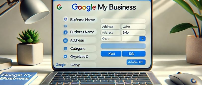 Proceso de configuración inicial de Google My Business para negocios locales.