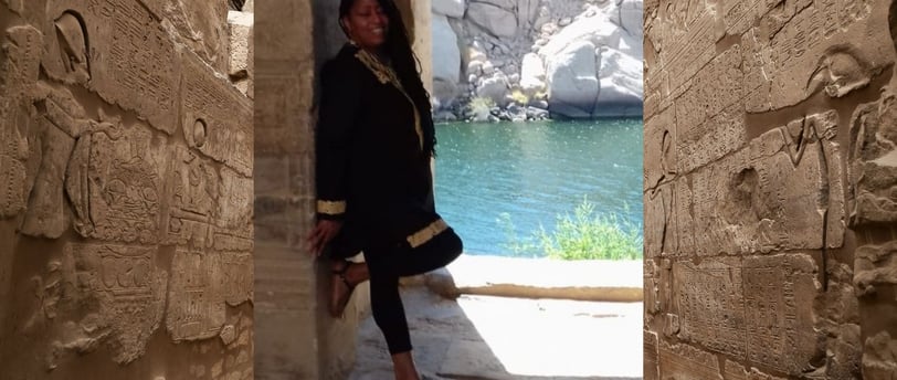 Davida Roze in Aswan Egypt Temple of Isis