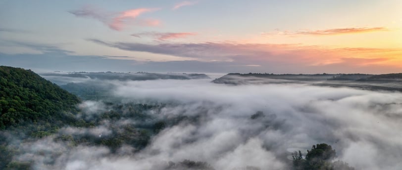 Driftless Bluffs and Clouds