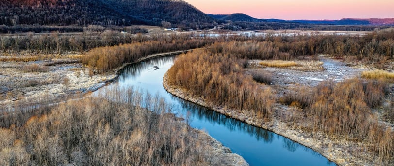 a river running through the Driftless