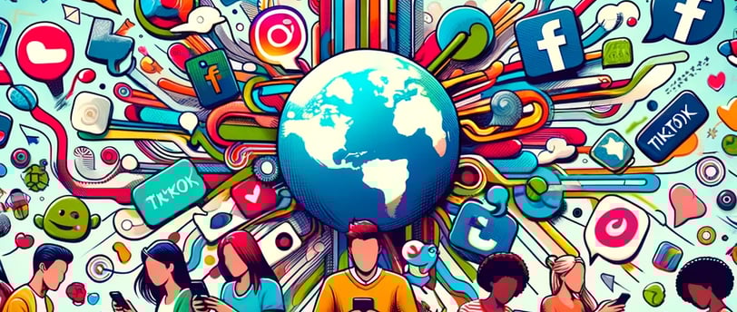 conjunto de redes sociales