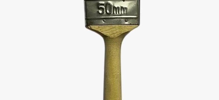 FRP asha brush with a wooden handle