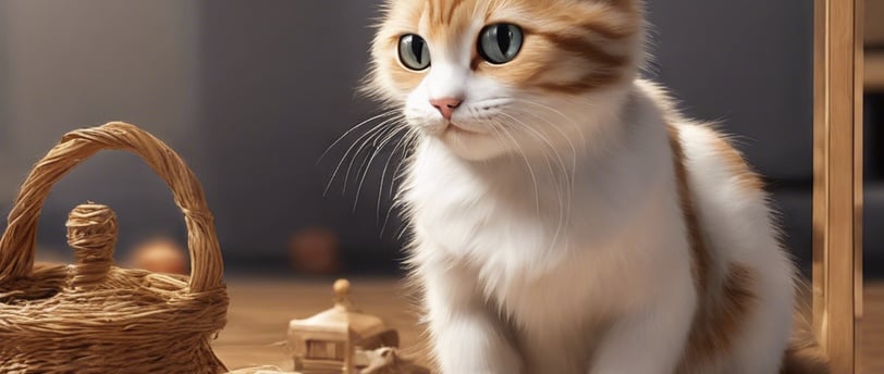 eine katze spielt