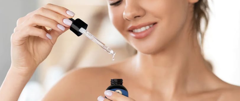 Methylene Blue dropper with woman
