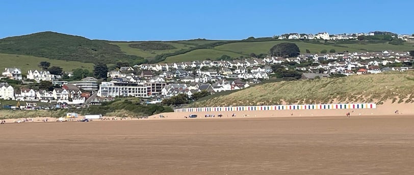 Woolacombe Beach and the beach huts