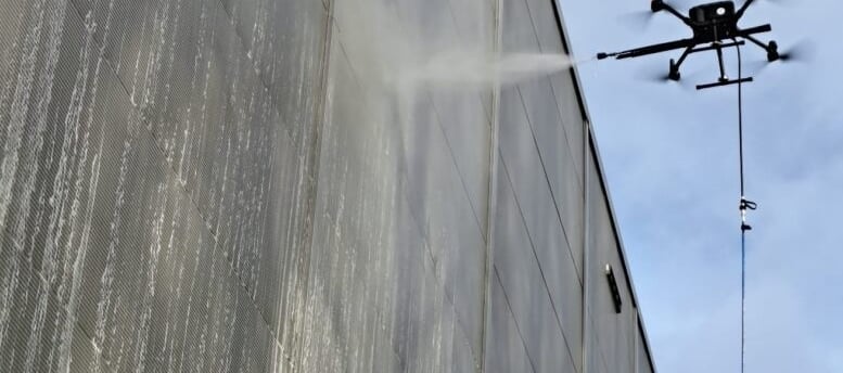DRONE FACADE CLEANING DRONE POWER WASHING 