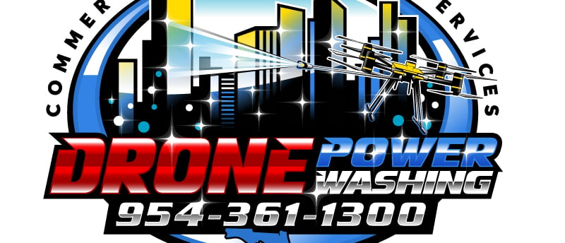 drone power washing logo