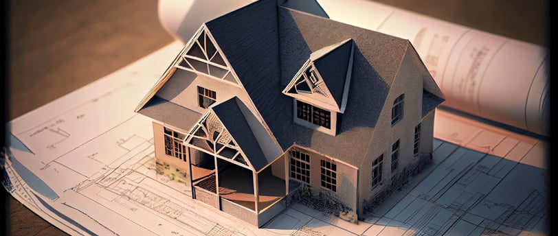 a model of a house on a table