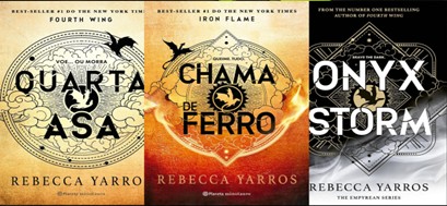 imagens das capas dos livro da saga quarta asa