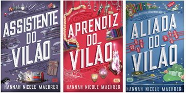 imagens das capas dos livro da saga assistente do vilão