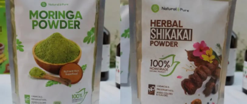 Moringa and Shikakai herbs for natural skincare benefits