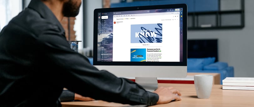Man looking at computer