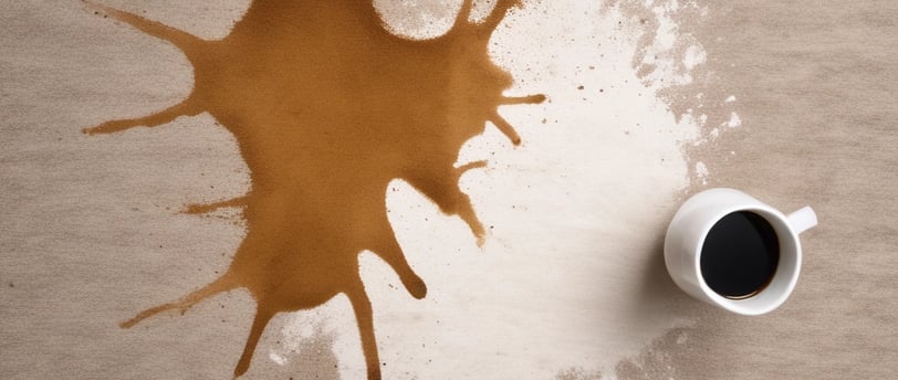 a cup of coffee with coffee Stains