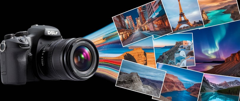 a camera with a lot of photos shot by this camera 