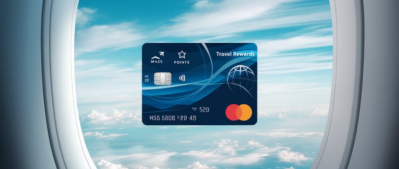 a credit card and a sky background