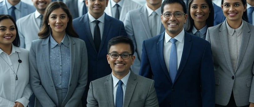 group of professionals posing for a photpgraph